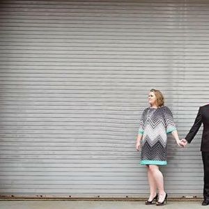 Knee length pattern dress